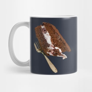 Sweet Food Slice of Chocolate Cake with Fork Mug